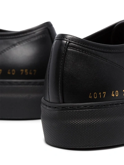 Shop Common Projects Tournament Low Super Leather Sneakers In Black