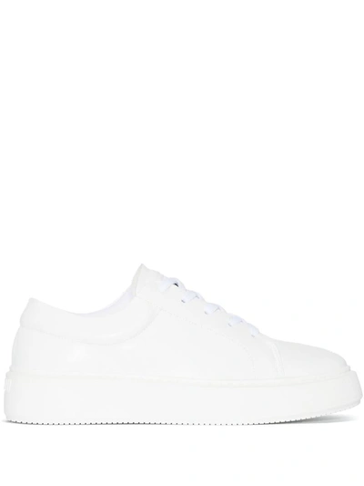 Shop Ganni Low-top Sneakers In White