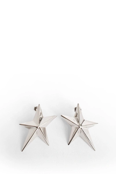 Shop Mugler Earrings In Silver