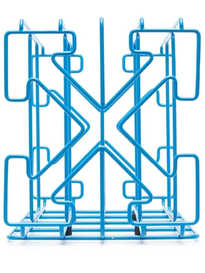 Shop Off-white Arrow Magazine Holder In Clear Blue