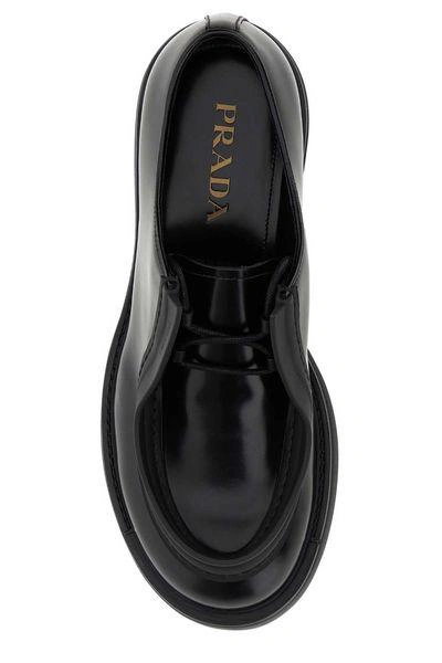 Shop Prada Moccasins In Nero