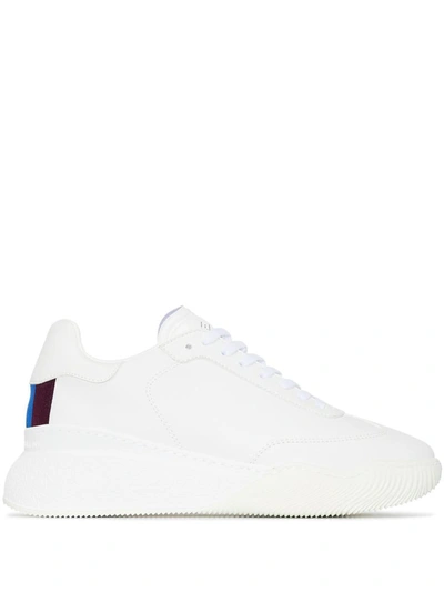 Shop Stella Mccartney Loop Faux-leather Sneakers In White