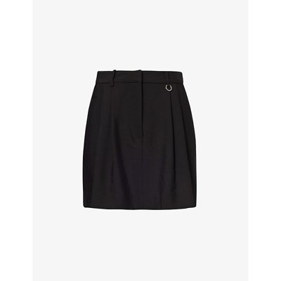 Shop Viktoria & Woods Women's Black Pilates Flared-hem Rayon-blend Mini Skirt