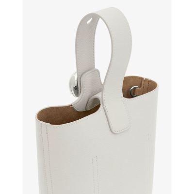 Shop Loewe Womens Soft White Pebble Mini Leather Bucket Bag