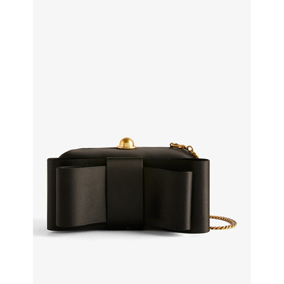 Shop Ted Baker Women's Black Bowelaa Satin Clutch Bag