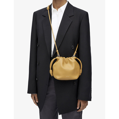 Loewe Womens Sahara Flamenco Mini Leather Clutch Bag In Sahara