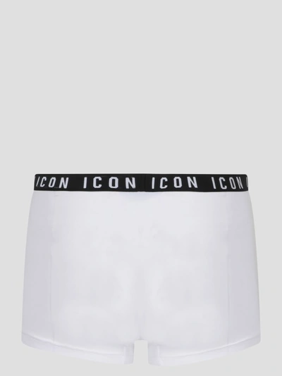Shop Dsquared2 Be Icon Trunks In White