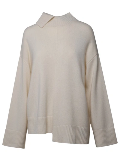 Shop P.a.r.o.s.h Cream Cashmere Blend Sweater In Grey