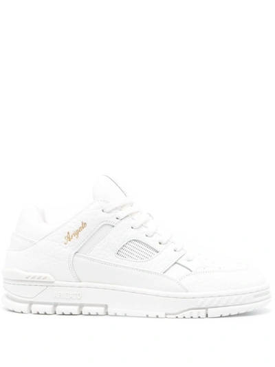 Shop Axel Arigato White Grained Texture Sneakers