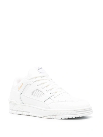 Shop Axel Arigato White Grained Texture Sneakers