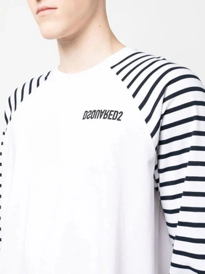 Shop Dsquared2 Long-sleeve T-shirt In White