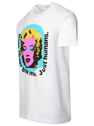 Shop Comme Des Garçons Marilyn Monroe' White Cotton T-shirt