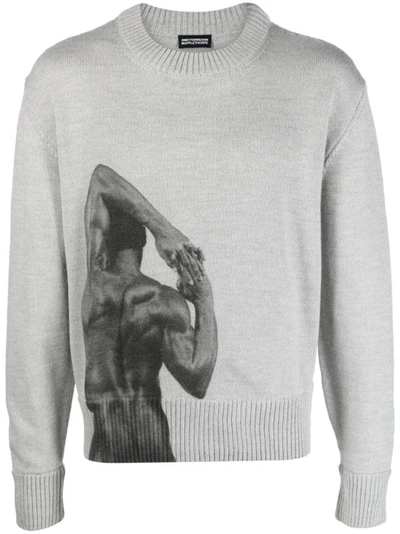 Shop Honey Fucking Dijon Digital Print Sweater In Grey
