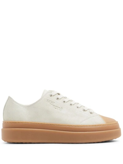 Shop Isabel Marant Logo-embossed Low-top Sneakers In White