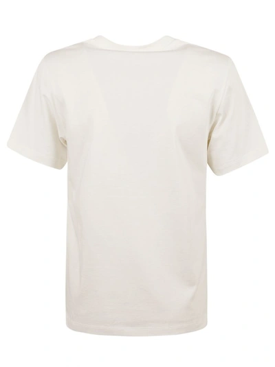 Shop Rabanne Milk White Sequin Logo T-shirt