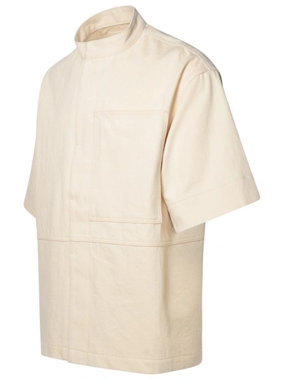 Shop Jil Sander Ivory Cotton Shirt In Neutrals