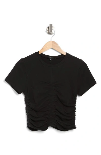 Shop 19 Cooper Ruched Knit Top In Black