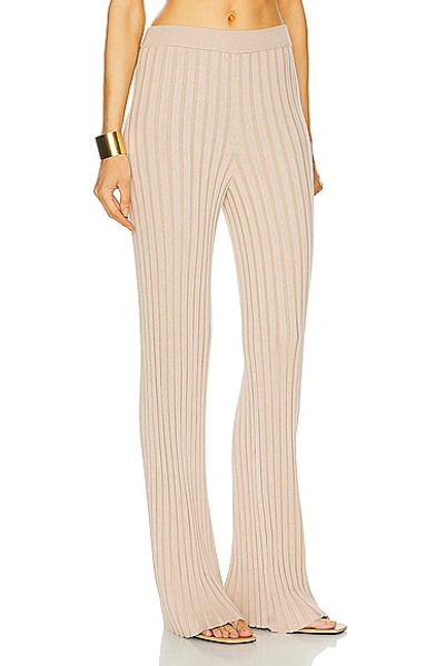 Shop L'academie By Marianna Sereph Rib Pants In Champagne