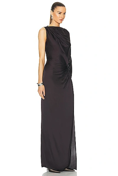 Shop L'academie By Marianna Cassia Gown In Dark Brown