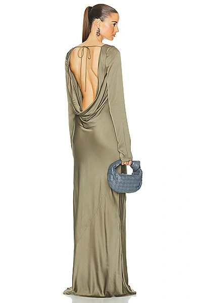 Shop L'academie By Marianna Benita Gown In Dark Sage Green