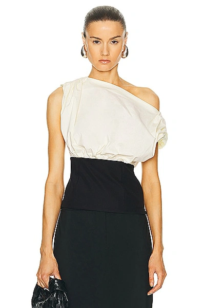 Shop L'academie By Marianna Matteah Top In Black & Ivory