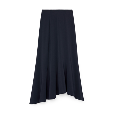 Shop G. Label By Goop Sami Godet Crepe Skirt In Navy