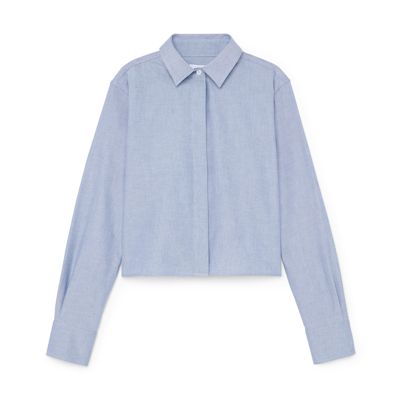 Shop G. Label By Goop Mimi Cropped Shirt In Blue
