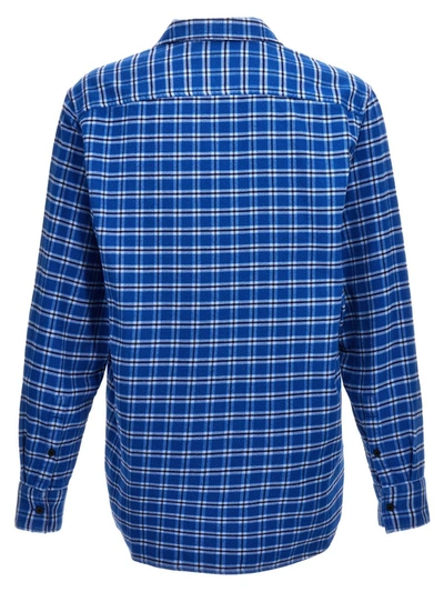 Shop Alyx 1017  9sm 'graphic Flannel' Shirt In Blue