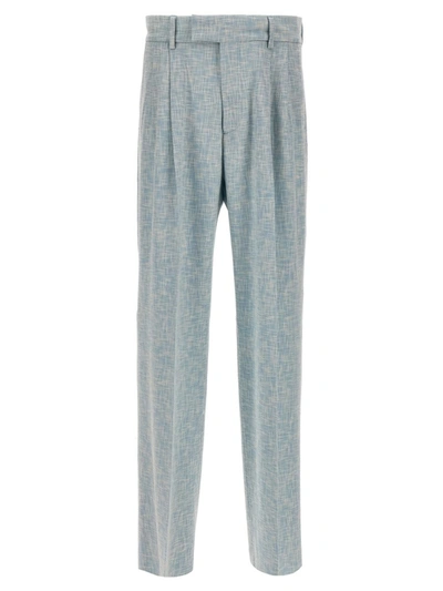 Amiri Light Blue Ironed Pleat Pants In Blue