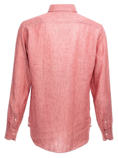Shop Borriello Linen Shirt In Pink