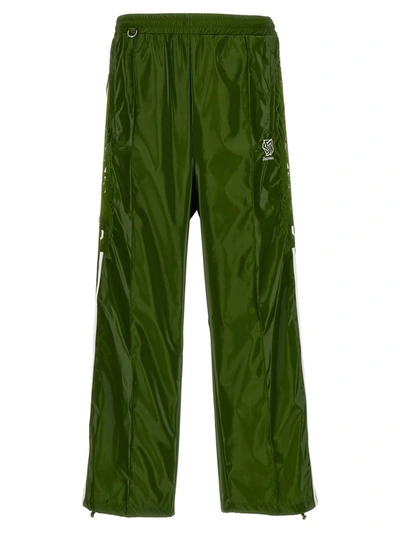 Shop Doublet 'laminate Track' Joggers In Green