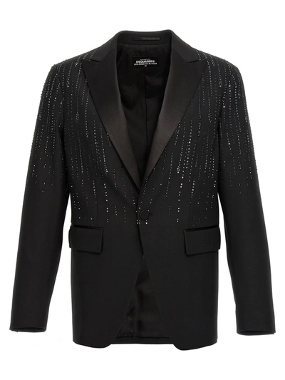 Shop Dsquared2 'los Angeles' Blazer In Black