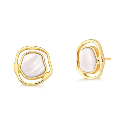 Shop M. Dolores Soleil Baby Earring Mother Of Pearl In Not Applicable