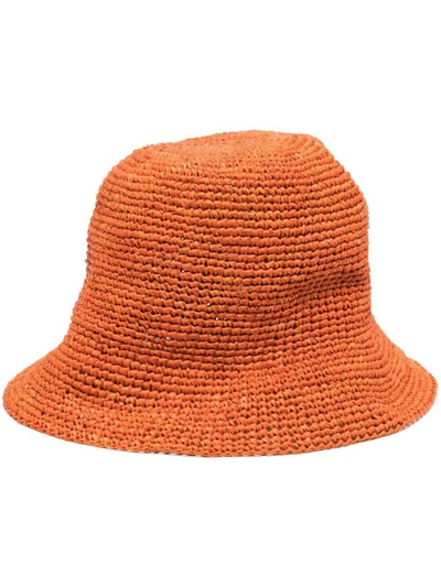 Shop Ibeliv Andao Hat Accessories In Yellow & Orange