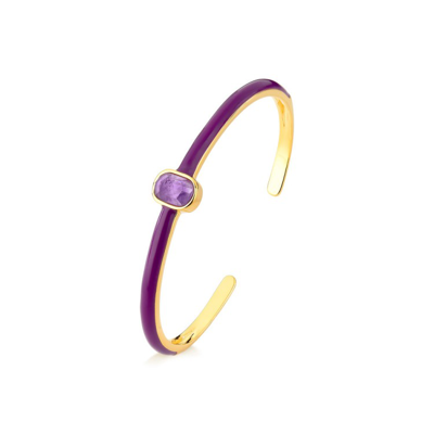 Shop M. Dolores Colors Bracelet Amethyst / Purple Enamel In Not Applicable