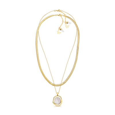 Shop M. Dolores Soleil Baby Necklace Mother Of Pearl In Not Applicable