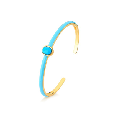 Shop M. Dolores Colors Bracelet Turquoise Howlite/ Blue Enamel In Not Applicable
