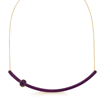 Shop M. Dolores Colors Necklace Amethyst / Purple Enamel In Not Applicable