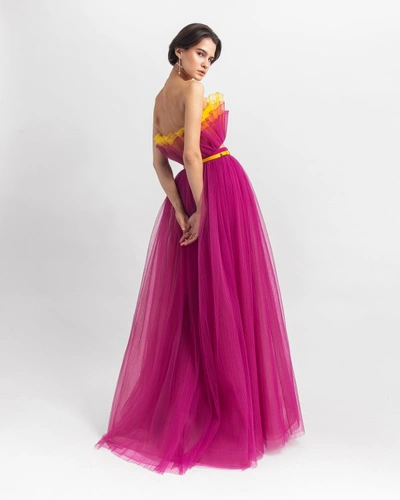 Shop Gemy Maalouf Tulle Pleated Set - Sets In Pink