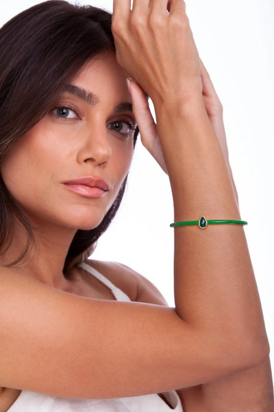 Shop M. Dolores Colors Bracelet Green Agate/ Green Enamel In Not Applicable