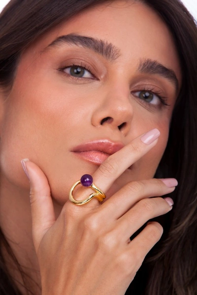 Shop M. Dolores Redot Ring Amethyst In Not Applicable