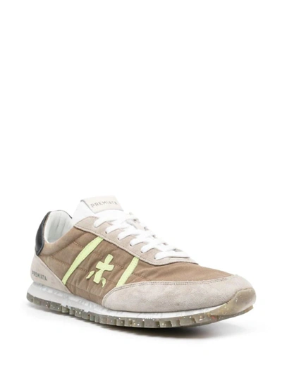 Shop Premiata Sneakers Sean Bi Material Sneakers Shoes In Brown