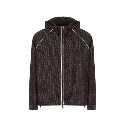 Shop Gucci Monogram Windbreaker Jacket In Black
