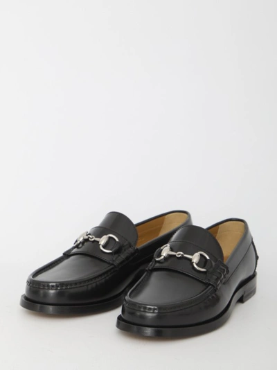 Shop Gucci Horsebit Loafers In Black