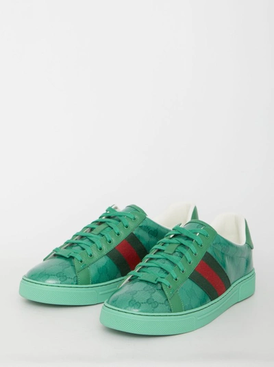 Shop Gucci Ace Sneakers In Green