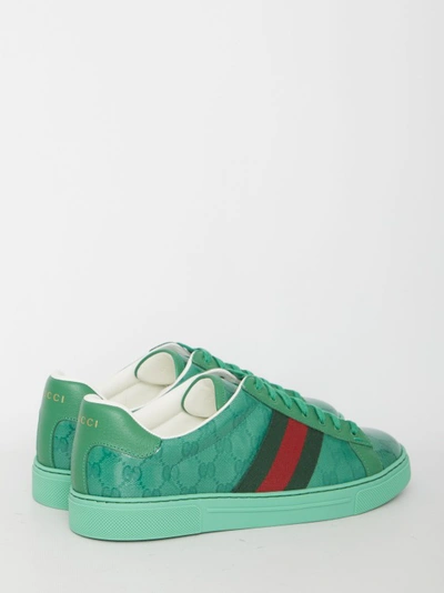 Shop Gucci Ace Sneakers In Green