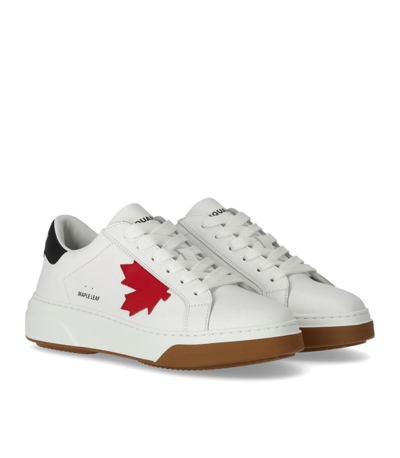 Shop Dsquared2 Bumper Maple Leaf White Sneaker