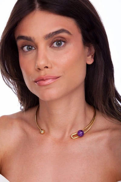 Shop M. Dolores Redot Choker Amethyst In Not Applicable