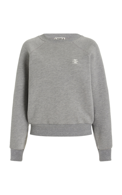 Shop Éterne Shrunken Cotton-modal Terry Sweatshirt In Grey