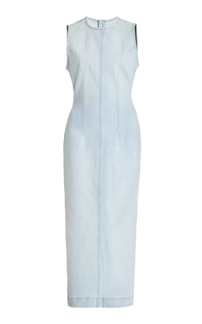 Shop Dl1961 Esme Denim Midi Dress In Blue